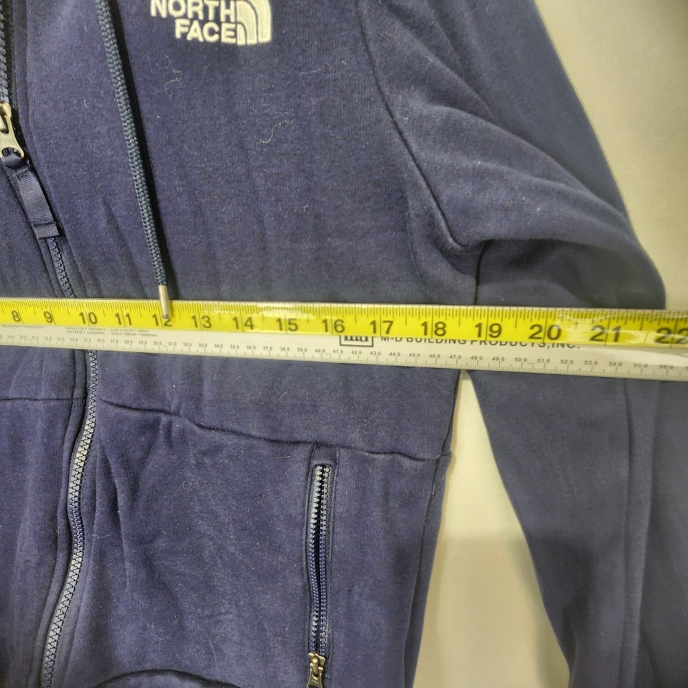 The North Face Women's Casual Hooded Full Zip Fleece Jacket Navy Blue Size S - Picture 6 of 9